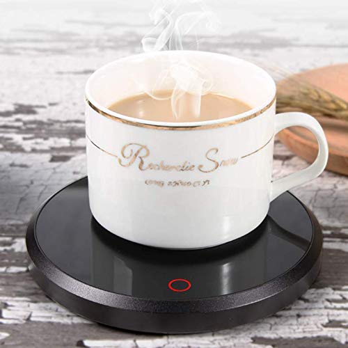 Heizung Desktop Saugnapf Wärmer, Tassenwärmer Getränkewärmer Elektrische Automatischer Schwerkraftschalter Heizplatte für Tee Kaffee Milch 220-240V 15W (EU schwarzen stecker) von Duokon