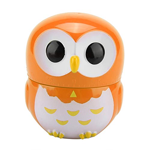 Küchentimer, Niedliche Eule in Form Einer Küche Manuell Mechanischer Timer Küche zu Hause Theken Alarm Tragbare Küchenwerkzeug (Orange) von Duokon