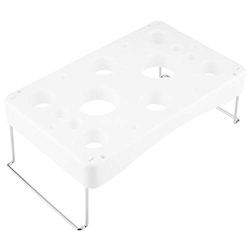 8 Öffnungen Halter, Kuchendekoration Icing-Spritzbeutel-Ständer, ABS Kunststoff Rechteckförmigen Fondant Kuchen Gebäck Spritzbeutel Düsenspitzen Taschen Regal für Backliebhaber von Duokon