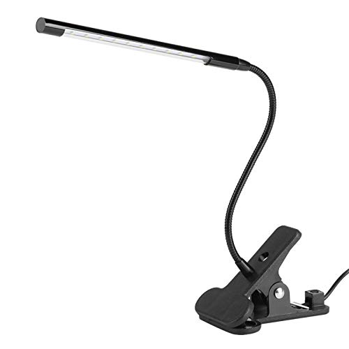 Duokon LED-Schreibtischlampe, Aufsteckbares LED-Licht USB-Leselampe 360 ​​° Flexibles Schwanenhals-Klemmlicht für Laptop-Videokonferenzen(schwarz) von Duokon