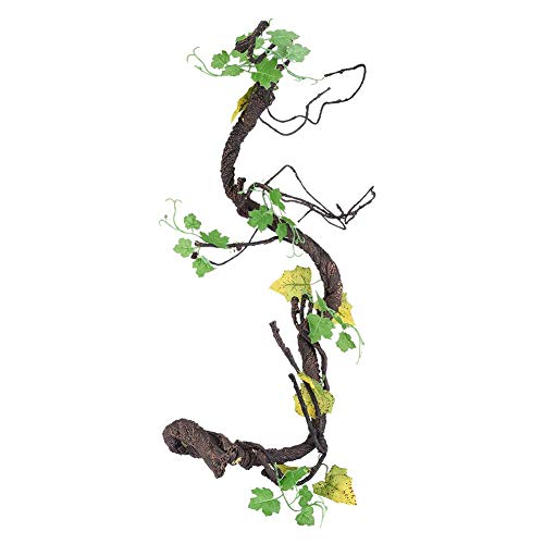 Rebtipet Künstliche Kletterpflanze, Dschungelwald, biegsam, Dekoration für Eidechsen, Frösche, Schlangen, (L) von Duokon