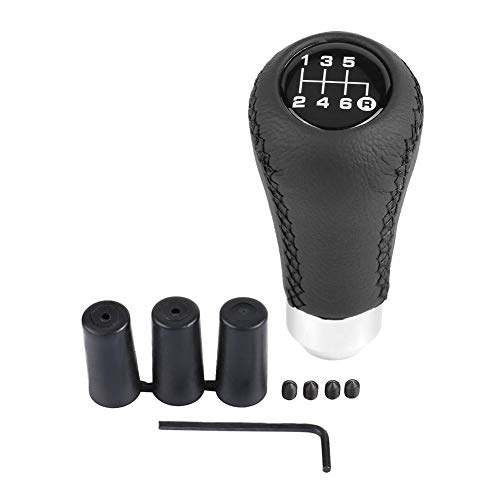 Navara Universal Auto 6 Gang Schaltknauf PU Mit 3 Schläuchen (Schwarz) von Duokon