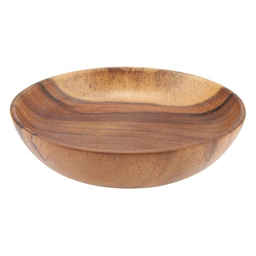 Duokon Schüssel Natürliche Massivholz Hand Made Klassische Große Runde Akazien Salat Suppe Lunch Bowl Umweltfreundliche Premium Küchenutensilien (20 * 4,5 cm) von Duokon