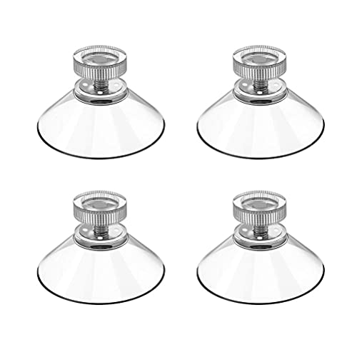 Duokon Wiederverwendbare Saugnapfhalter, Kleine, Transparente, Robuste Vakuum-Saugnäpfe, Pads, Saughalter ohne Haken für Badezimmer, Wand, Tür, Glas, Fenster, Autoschirm (4pcs) von Duokon