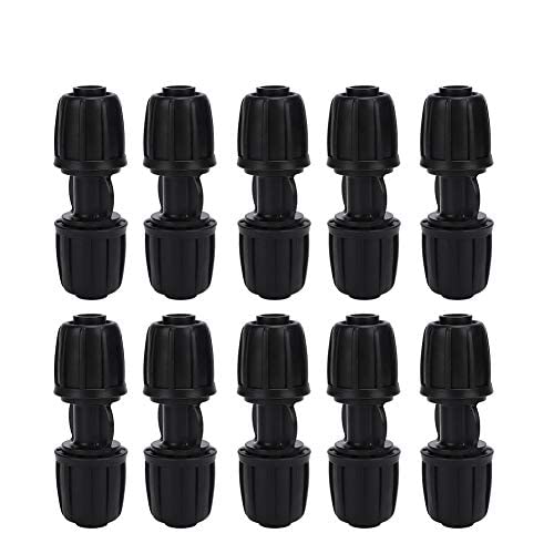 10 Stück Micro-Drip-System Verbinder 16 Mm, Gerade Anschlüsse Steckverbinder Tropfbewässerungswasserschlauchanschlüsse 16 Mm PE-Schlauch Wasserschlauch Tropfbewässerungsbewässerungssystem von Duokon