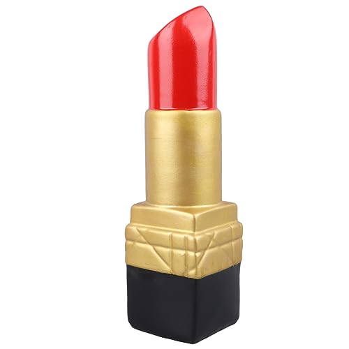 Duokon Kreative Lippenstift-Form-Vase, Vasen, Heimdekorationszubehör, Lippenstift-Harz für Realistische Dekorationsvasen (Gold) von Duokon