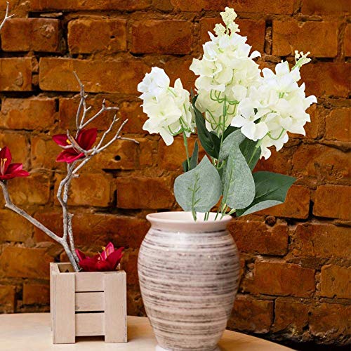 Kunstblume Künstliche Blume Gefälschte Hyazinthe 5 Köpfe Dekorative Kunststoff Hortensien Bouquet Garten Hochzeit Decor von Duokon