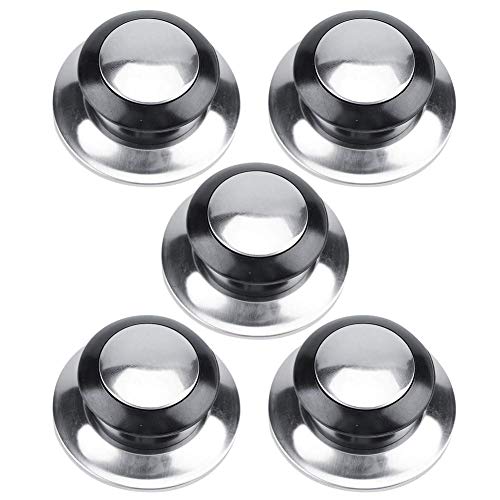 Pot Pan Deckel Knob Hebe Griff Hitzebeständige Home Kitchen Kochgeschirr Ersatzteile Bakelit Metall Schwarz Silber 5 Stücke von Duokon