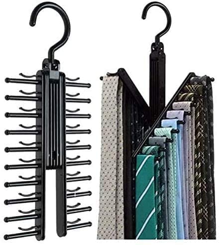 Tie Rack Organizer Zubehör Strumpfband verstellbar mit Kreuz X Tie Rack Schals Haken 20 Reihen von Duokon