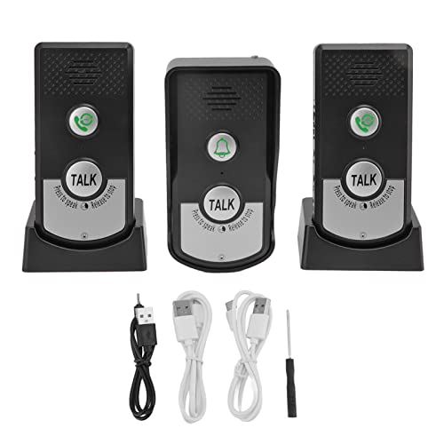Voice Intercom Türklingel, 1000m USB-Aufladung Intelligentes Drahtloses Anruf Türklingel Wasserdichtes Kabelloses Türklingel Intercom-Kit für Home Office Voice Intercom Türklingel, 1000m USB-Aufladung Intelligentes Drahtloses Anruf Türklingel Wasserdichtes Kabelloses Türklingel Intercom-Kit für Home Office von Duokon