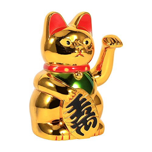 Waving Cat Large Gold Waving Hand Paw Up Reichtum Wohlstand Begrüßung Cat Ornamente Viel Glück Feng Shui Dekoration von Duokon
