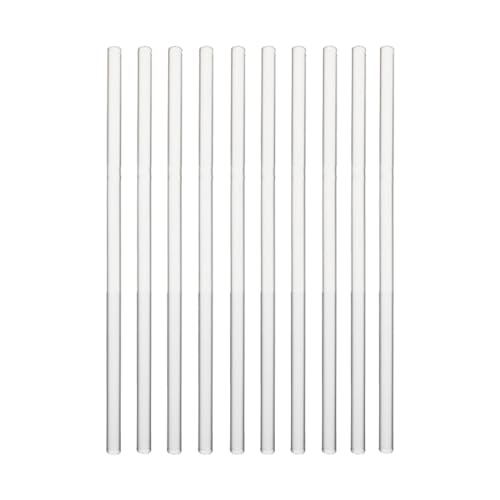 Duoleimi 10 Stück Rührstäbchen 20cm Glasstab hitzebeständig für Kaffee, Cocktail & Labor - wiederverwendbar & glatt von Duoleimi