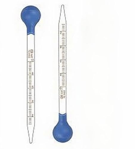 Duoleimi 2 Stück Glas Pipetten Dropper, 10ml Pipette & Tropfpipette, Messpipette für Flüssigkeiten, mit Gummi-Pipettierball und Bürste, für Labor, Schule, Lebensmittel Duoleimi 2 Stück Glas Pipetten Dropper, 10ml Pipette & Tropfpipette, Messpipette für Flüssigkeiten, mit Gummi-Pipettierball und Bürste, für Labor, Schule, Lebensmittel von Duoleimi
