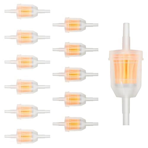 Duoleimi Kraftstofffilter, 12 Stück 6mm, Benzinfilter Universal Diesel, Flüssigkeitsfilter für Rasenmäher Auto Motorrad Roller Mofa Diesel Moped, Dieselfilter von Duoleimi
