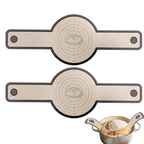 Duoleimi Silikon Backmatte für Dutch Oven 1 Stück, leicht zu reinigen, Wiederverwendbare Brotmatte mit Langen Griffen, Backunterlage für Teig & Backofen von Duoleimi