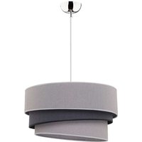 Graue Hängelampe Stoff rund Ø45cm Modern stylisch von Duolla