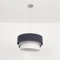 Graue Pendelleuchte Stoff Ø45cm modernes Design von Duolla