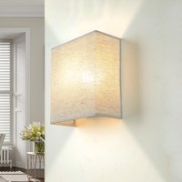 Graue Wandleuchte Stoff Schirm eckig Loft Design ALICE von Duolla