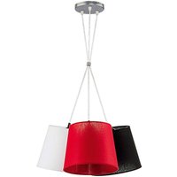 Hängeleuchte Modern Rot Weiß Schwarz Stoff ERIKA Hängeleuchte Modern Rot Weiß Schwarz Stoff ERIKA von Duolla