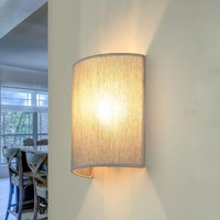 Loft Wandlampe Stoff Schirm halbrund E27 in Grau ALICE Loft Wandlampe Stoff Schirm halbrund E27 in Grau ALICE von Duolla