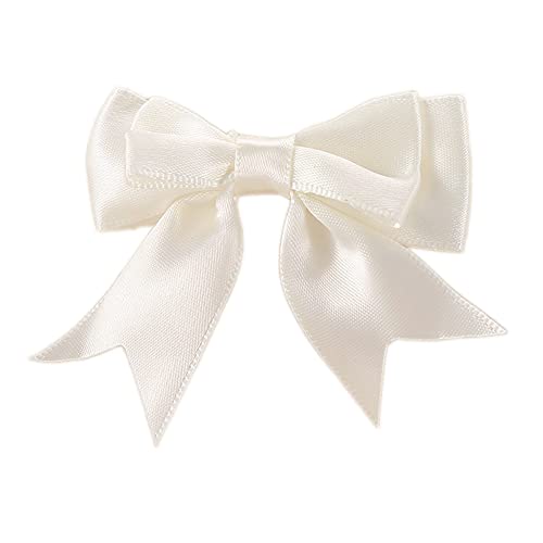 10 Stück 6x7cm Satinband Schleifen,Doppelte Dekoschleife Fertigschleife Geschenkschleifen für DIY Handwerk Hochzeit Weihnachten Valentinstag Dekoration Karte Herstellung von Verzierungen,Beige von Duories