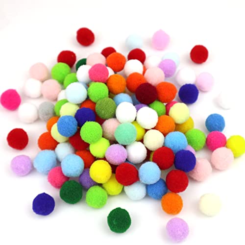 100 Stück Bunte Mini Pompons,30mm Pompom Bälle Kleine Bommeln,Flauschigen Plüschbälle Filzkugeln Deko für Geburtstag & Hochzeit Party Dekorieren Lustige DIY Nähen Basteln Handwerk,Bunt von Duories