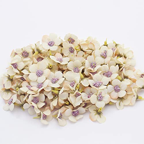 100 Stück Künstliche Blumenköpfe Blütenköpfe Deko-Blüten Kunst Blumen Köpfe Mini Kunstblumen Blüten-Köpfe für Hochzeit Feste Party Home Deko DIY Basteln Garland Scrapbooking Haarschmuck,Ø 2.5cm Gelb von Duories