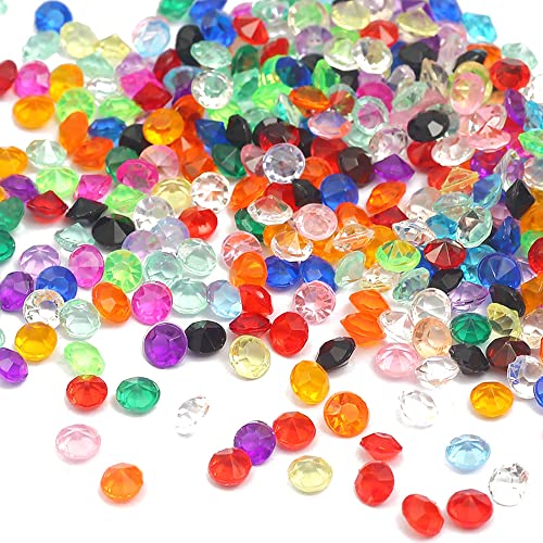 1000 Stück Acryl Deko Diamantkristalle 4mm Glitzer Streudeko Tischschmuck Funkelnd Dekosteine Kristalle Konfetti Diamanten zum DIY Verzieren Tischdeko Hochzeit Taufe Verlobung Valentinstag,Bunt von Duories