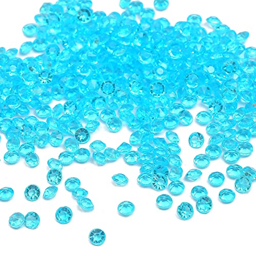 1000 Stück Acryl Deko Diamantkristalle 4mm Glitzer Streudeko Tischschmuck Funkelnd Dekosteine Kristalle Konfetti Diamanten zum DIY Verzieren Tischdeko Hochzeit Taufe Verlobung Valentinstag,Hellblau von Duories