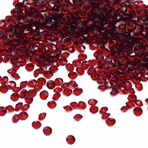 1000 Stück Acryl Deko Diamantkristalle 4mm Glitzer Streudeko Tischschmuck Funkelnd Dekosteine Kristalle Konfetti Diamanten zum DIY Verzieren Tischdeko Hochzeit Taufe Verlobung Valentinstag,Weinrot 1000 Stück Acryl Deko Diamantkristalle 4mm Glitzer Streudeko Tischschmuck Funkelnd Dekosteine Kristalle Konfetti Diamanten zum DIY Verzieren Tischdeko Hochzeit Taufe Verlobung Valentinstag,Weinrot von Duories