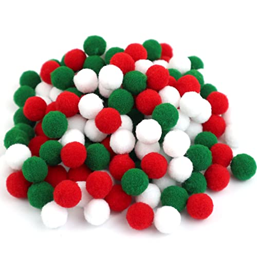 1000 Stück Bunte Mini Pompons,15mm Pompom Bälle Kleine Bommeln,Flauschigen Plüschbälle Filzkugeln Deko für Geburtstag & Hochzeit Party Dekorieren Lustige DIY Nähen Basteln Handwerk,Rot Grün Weiß von Duories