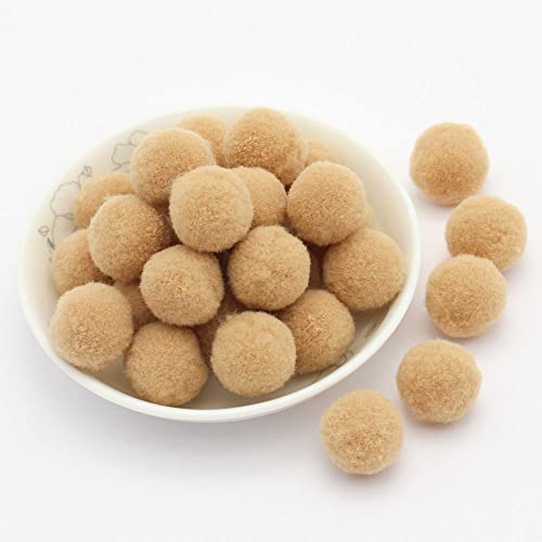 10mm ca. 288 Stück Bunte Mini Pompons zum Basteln filzkügelchen Bunt pom pom Bälle Kleine Bommeln Flauschigen Plüschbälle für Dekorieren Verzieren Nähen DIY Kreativen Handwerk,Khaki von Duories