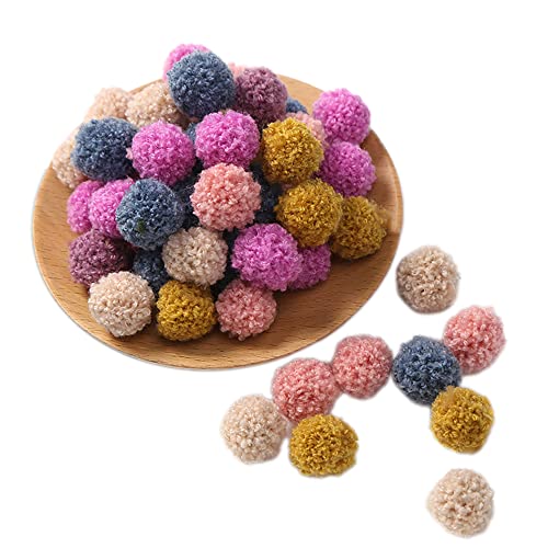 120 Stück 20mm Pompons zum Basteln,Bunte Bommeln Bälle Flauschigen Plüsch Bälle Pom Pom Set für Handwerk Herstellung,Pompons Bälle für Ostern,Weihnachten,Kinder DIY Kreative Handwerk,Mischfarbe von Duories