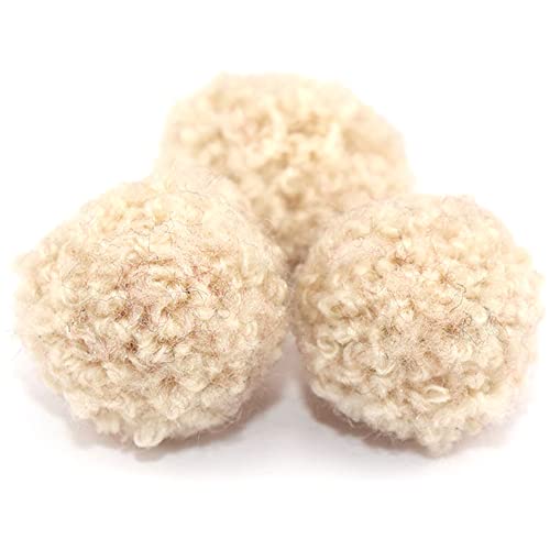 120 Stück 20mm Pompons zum Basteln,Bunte Bommeln Bälle Flauschigen Plüsch Bälle Pom Pom Set für Handwerk Herstellung,Pompons Bälle für Ostern,Weihnachten,Kinder Lustige DIY Kreative Handwerk,Beige von Duories