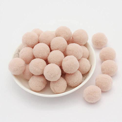 15mm ca. 144 Stück Bunte Mini Pompons zum Basteln filzkügelchen Bunt pom pom Bälle Kleine Bommeln Flauschigen Plüschbälle für Dekorieren Verzieren Nähen DIY Kreativen Handwerk,Beige von Duories