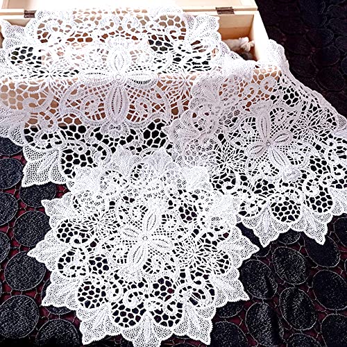 2 Stück Spitzendeckchen Spitze Untersetzer Runden Blumen-Form Matte Tischset Platzsets Tisch Vollhäkel Deckchen Cup Coasters für Esszimmer Küche Bankett Hochzeit Deko 20cm,Campanula von Duories