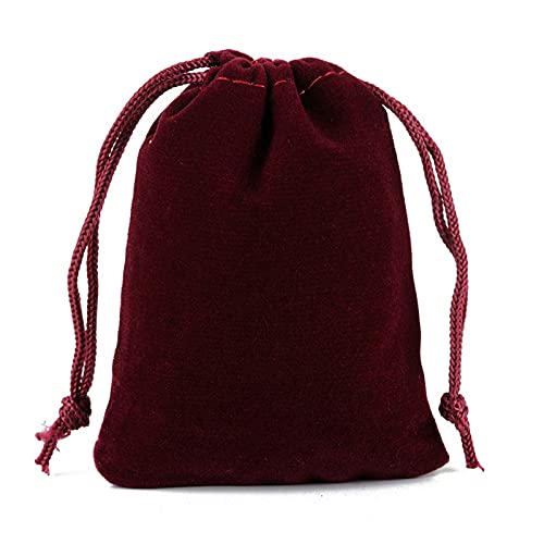 20 Stück Gemischt Weicher Stoff Samtbeutel Samttaschen Schmuckbeutel mit Kordelzug Samtsäckchen Wiederverwendbare Kordelzug Geschenk Tasche für Weihnachten Party Hochzeit Bankett,10x15cm Weinrot von Duories