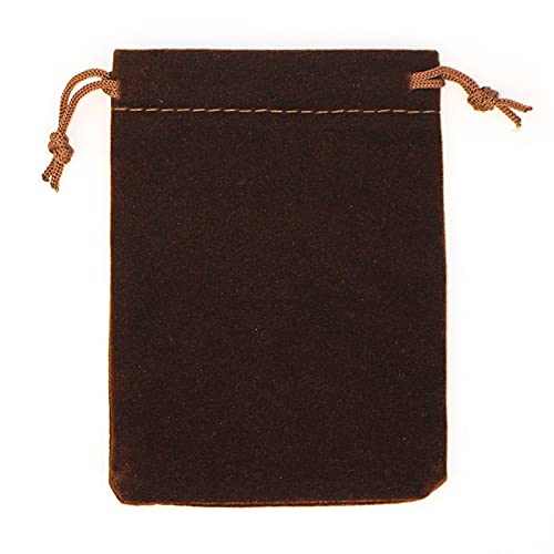 20 Stück Gemischt Weicher Stoff Samtbeutel Samttaschen Schmuckbeutel mit Kordelzug Samtsäckchen Wiederverwendbare Kordelzug Geschenk Tasche für Weihnachten Party Hochzeit Bankett,15x20cm Kaffee von Duories