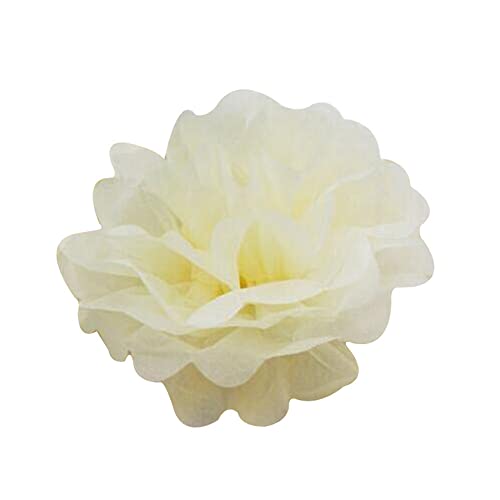 20 Stück Seidenpapier Pompons 25cm Hochzeitsdeko Basteln Pompoms Dekorpapier Blumenpuscheln Papier Pompons Papierblumen für Geburtstag Hochzeit Party Wohnzimmer Raumdeko,Beige von Duories