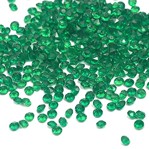 2000 Stück Acryl Deko Diamantkristalle 4mm Glitzer Streudeko Tischschmuck Funkelnd Dekosteine Kristalle Konfetti Diamanten zum DIY Verzieren Tischdeko Hochzeit Taufe Verlobung Valentinstag,Dunkelgrün von Duories