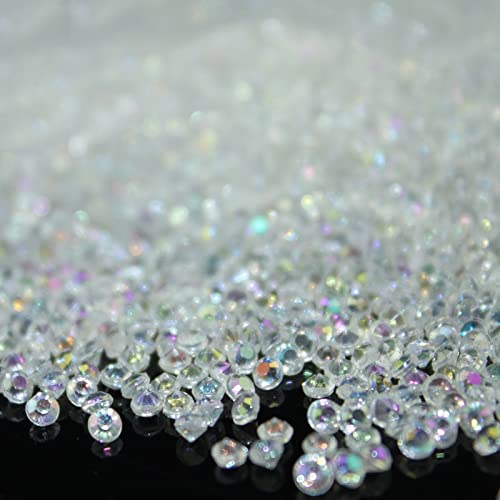 2000 Stück Acryl Deko Diamantkristalle 4mm Glitzer Streudeko Tischschmuck Funkelnd Dekosteine Kristalle Konfetti Diamanten zum DIY Verzieren Tischdeko Hochzeit Taufe Verlobung Valentinstag,AB-Farbe von Duories