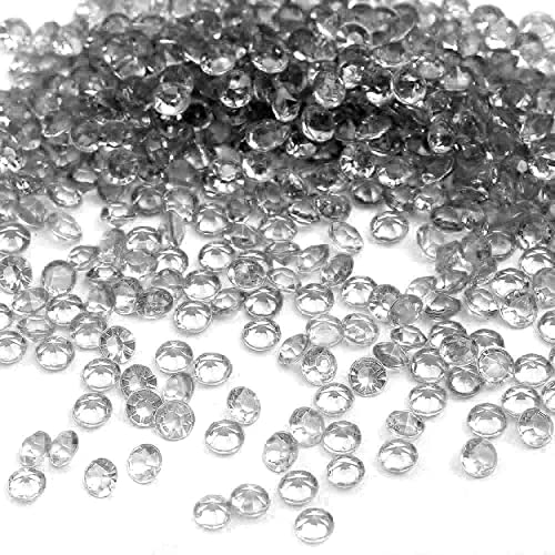 2000 Stück Acryl Deko Diamantkristalle 4mm Glitzer Streudeko Tischschmuck Funkelnd Dekosteine Kristalle Konfetti Diamanten zum DIY Verzieren Tischdeko Hochzeit Taufe Verlobung Valentinstag,Grau 2000 Stück Acryl Deko Diamantkristalle 4mm Glitzer Streudeko Tischschmuck Funkelnd Dekosteine Kristalle Konfetti Diamanten zum DIY Verzieren Tischdeko Hochzeit Taufe Verlobung Valentinstag,Grau von Duories