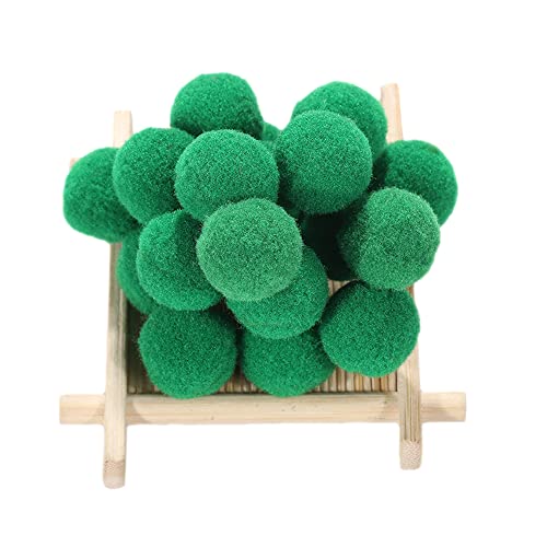 250 STK Klein Pompons zum Basteln,20mm Pompons Bälle Kleine Bommeln Kugeln, Flauschigen Bunte Pom Pom Deko Pompom Plüschbälle Bastel Zubehör für Dekorieren Verzieren Nähen DIY Handwerk,Dunkelgrün von Duories