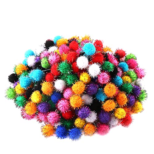 250 Stücke Mini Pompons zum Basteln, 20mm Klein Bommeln Kugeln Bälle Pommels Pompom Pom Pon Ponpons Pompoms Flauschigen Plüschbälle Bastel Zubehör für Nähen DIY Dekorieren Verzieren,Bunt von Duories