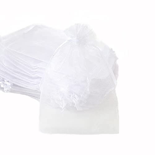 30 Stück Organza Säckchen Zum Befüllen,Organzabeutel Geschenkbeutel Kordelzug Säckchen Organzasäckchen für Festival Party Hochzeit Bonbonsbeutel,Schmuckbeutel Lavendel Geschenk Säckli,20x30cm Weiß von Duories