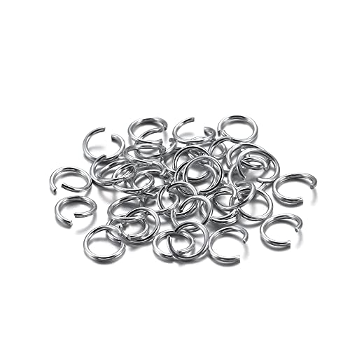 300 Stück Biegeringe,Offenem Bindering,Aluminiumring mit Öffnung,Spaltringe Verbindungsringe,für die Herstellung von hängenden Ornamenten,DIY Kunsthandwerk,Halsketten,Armbändern,Silber,0.8*6mm von Duories