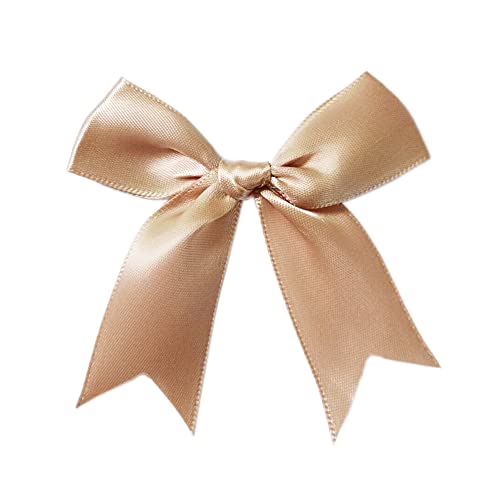 50 Stk 8.5x8.5cm Satinband Schleifen,Satin Band Deko Schleifen Fertigschleife Geschenkschleifen für DIY Handwerk Hochzeit Weihnachten Valentinstag Deko Karte Herstellung von Verzierungen,Khaki von Duories