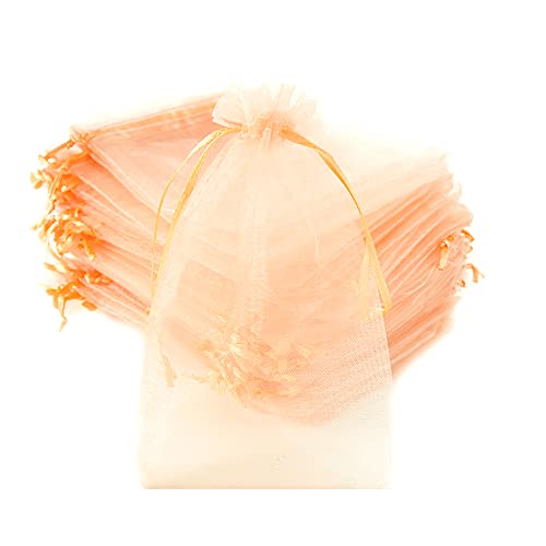 50 Stück Organza Säckchen Zum Befüllen,Organzabeutel Geschenkbeutel Kordelzug Säckchen Organzasäckchen für Festival Party Hochzeit Bonbonsbeutel,Schmuckbeutel Lavendel Geschenk Säckli,7x9cm Champagner von Duories