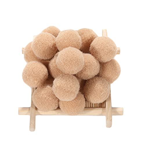 500 STK Mini Pompons zum Basteln,10mm Pompons Bälle Kleine Bommeln Kugeln, Flauschigen Bunte Pom Pom Deko Pompom Plüschbälle Bastel Zubehör für Dekorieren Verzieren Nähen DIY Handwerk,Khaki von Duories