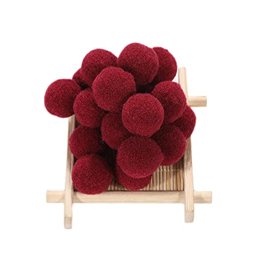 500 STK Mini Pompons zum Basteln,15mm Pompons Bälle Kleine Bommeln Kugeln, Flauschigen Bunte Pom Pom Deko Pompom Plüschbälle Bastel Zubehör für Dekorieren Verzieren Nähen DIY Handwerk,Weinrot von Duories